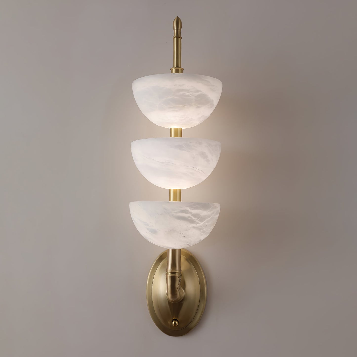 Triple Alabaster Sconce Wall Sconce