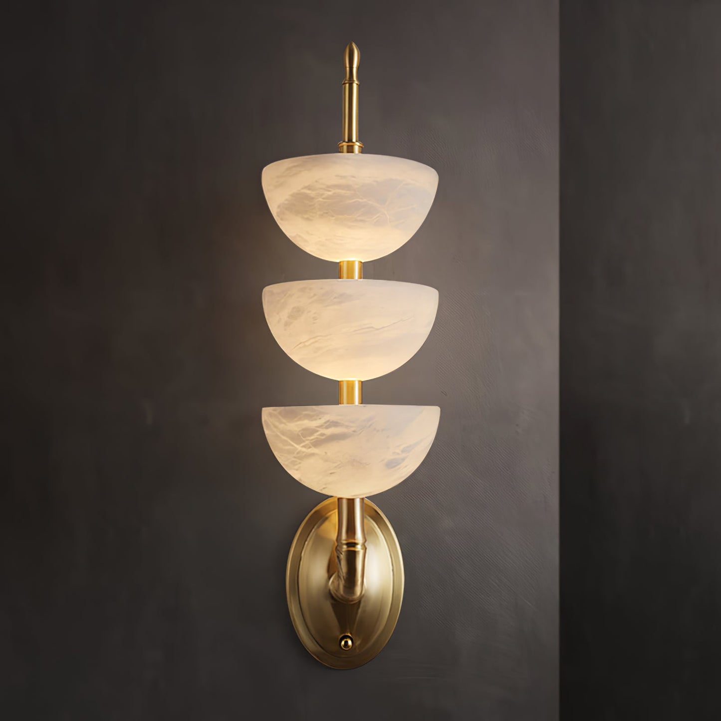 Triple Alabaster Sconce Wall Sconce