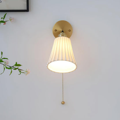 Trumpet Ceramic Lamp bracket Wall Light