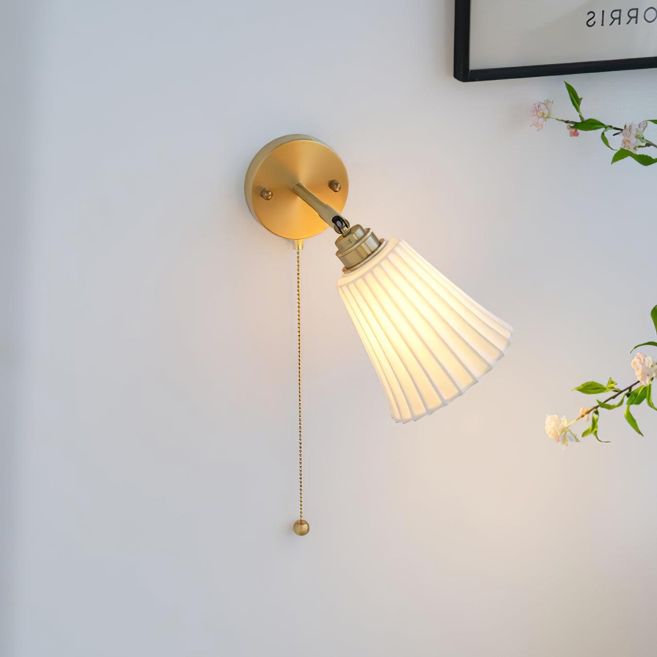 Trumpet Ceramic Lamp bracket Wall Light