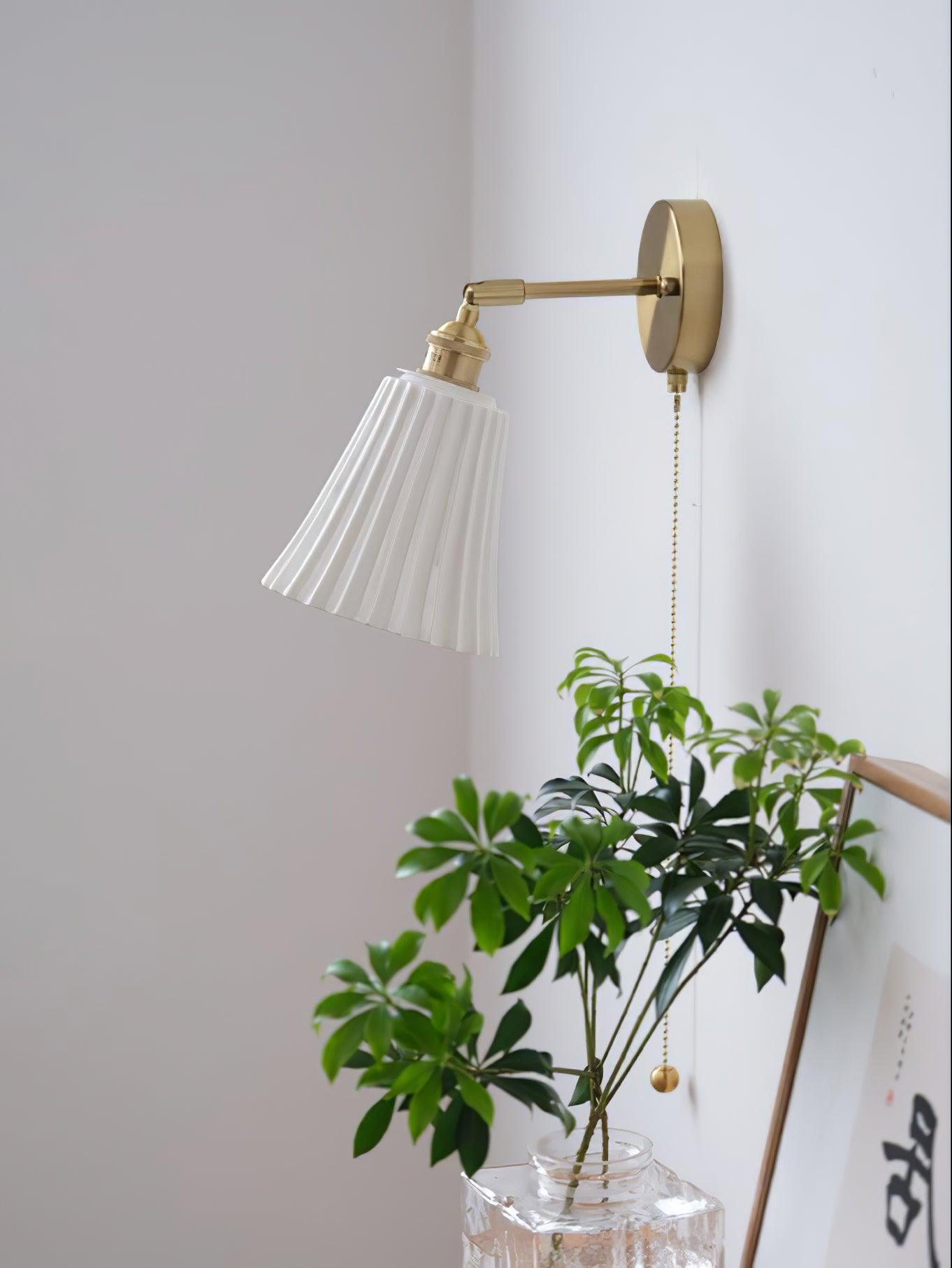 Trumpet Ceramic Lamp bracket Wall Light