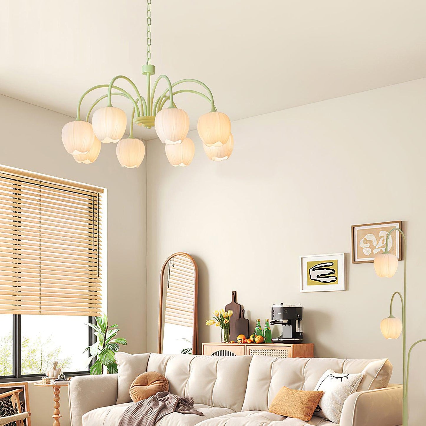 Tulip Matcha Pendant light Chandelier