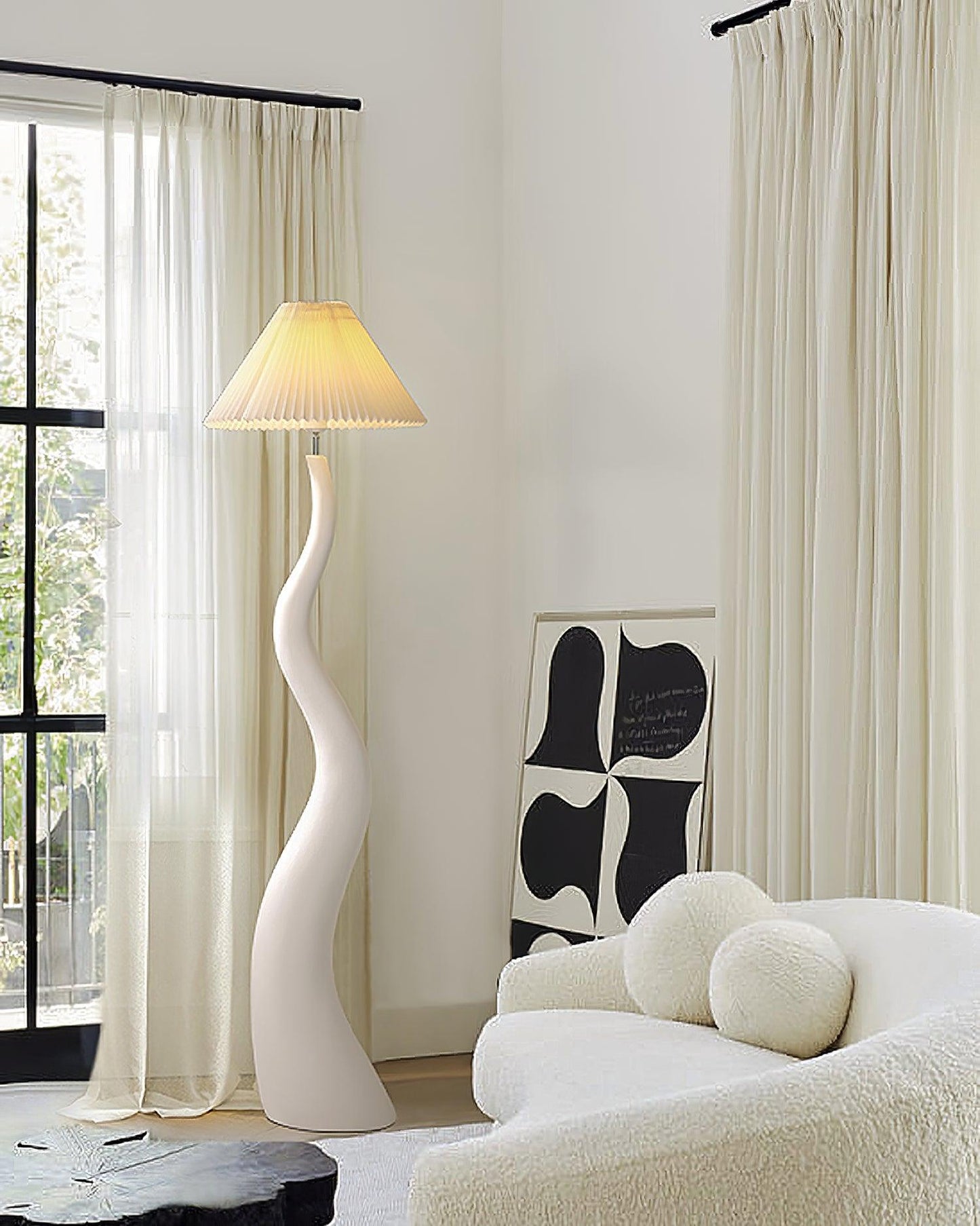 Twisted Pleated Floor-standing Lamp Floor Lamp