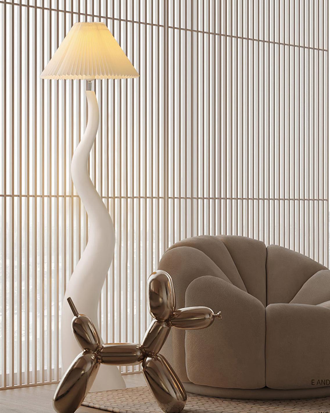 Twisted Pleated Floor-standing Lamp Floor Lamp