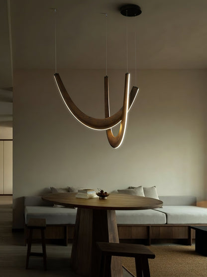 U Wooden Drop light Pendant Lamp