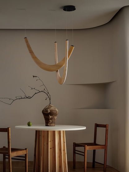 U Wooden Drop light Pendant Lamp