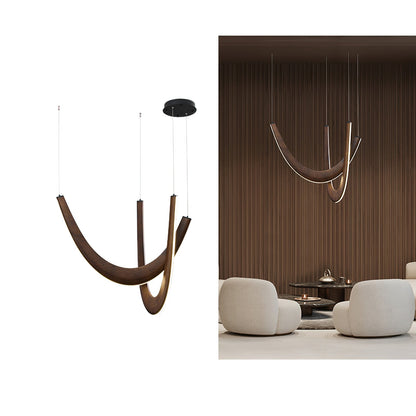 U Wooden Drop light Pendant Lamp