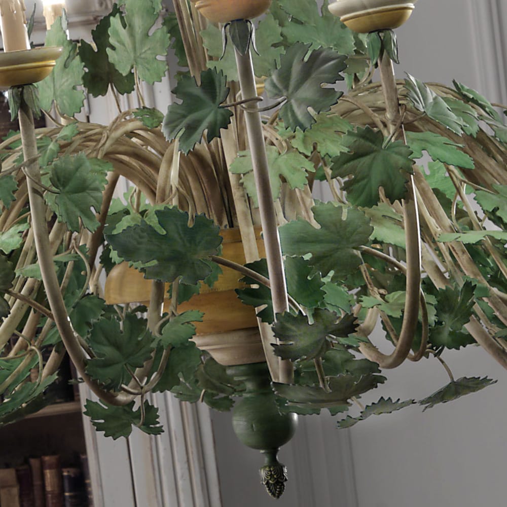 Unique Large Italian Designer Grape Vine Chandelier