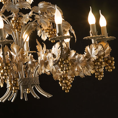 Unique Italian Design Round Gold Chandelier