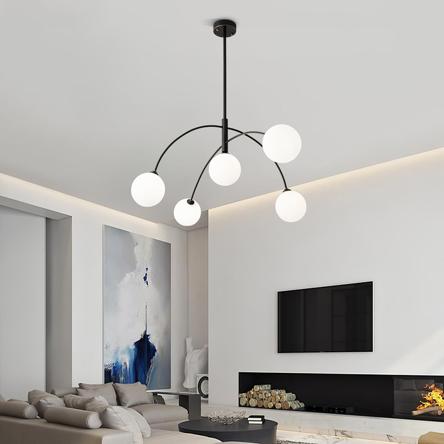 Valentina Arc Gasolier Chandelier