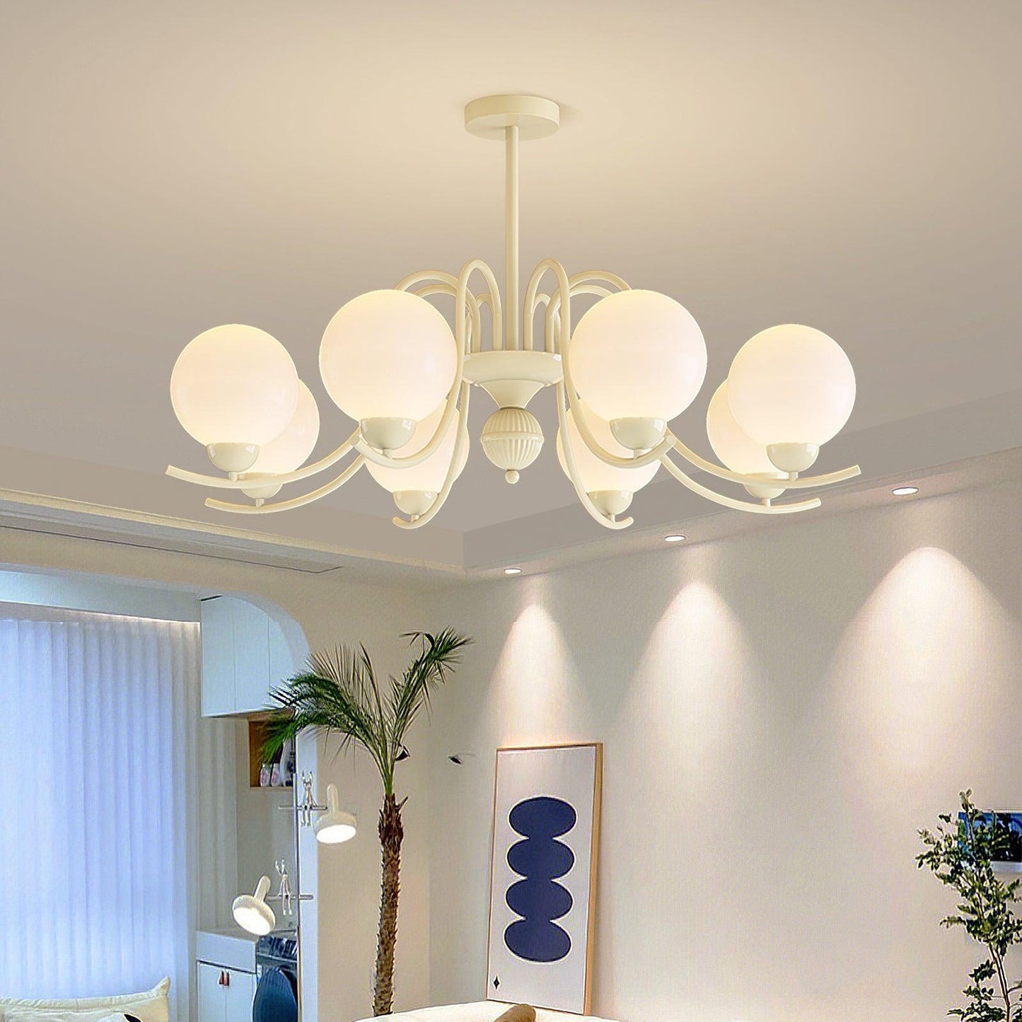 Vanilla Ball Ceiling fixture Chandelier