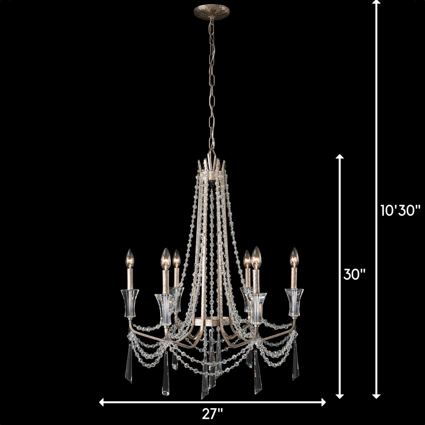 Varaluz Barcelona 27 Inch 6 Light Chandelier Cp41891