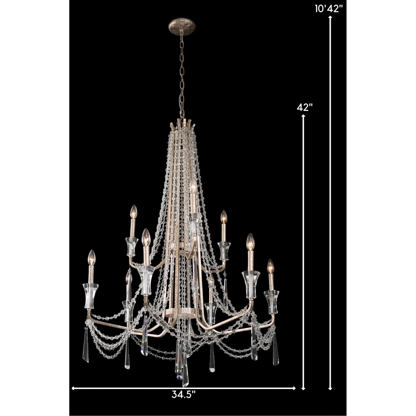 Varaluz Barcelona 34 Inch 9 Light Chandelier Cp41892