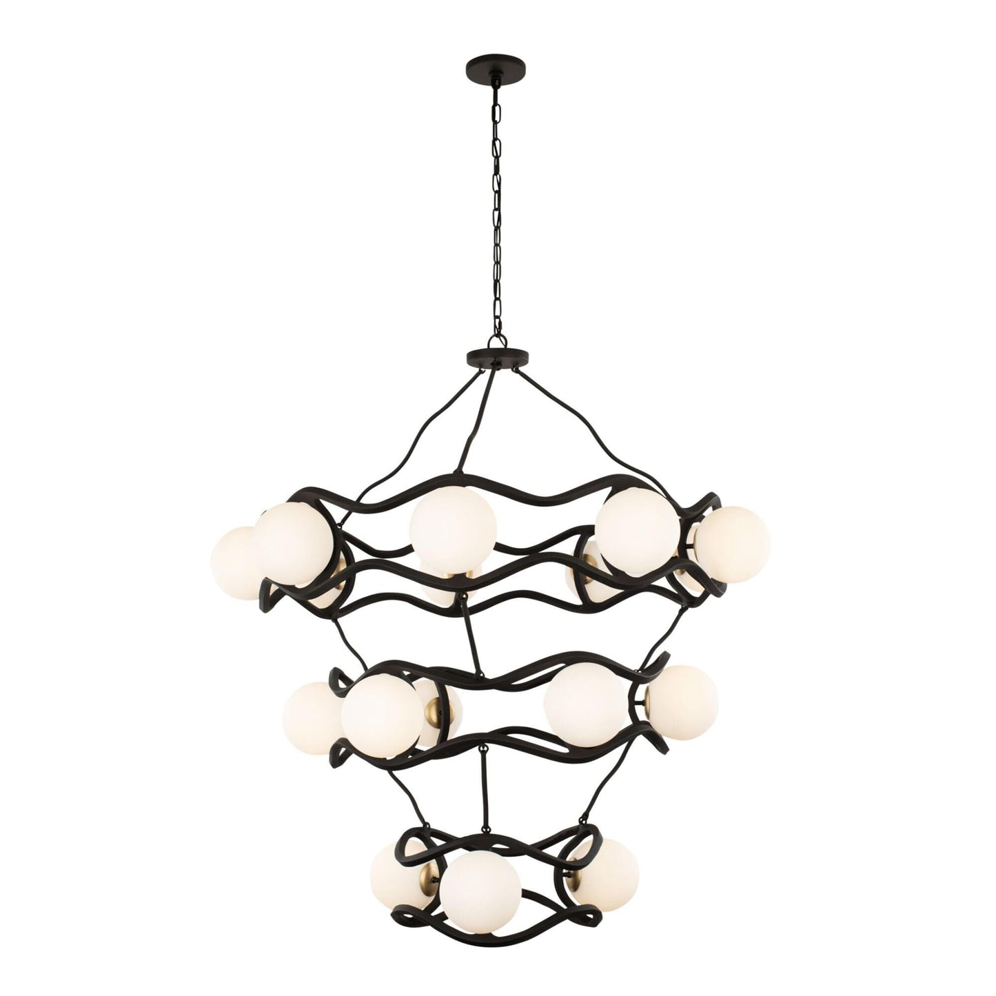 Varaluz Black Betty 43 Inch 18 Light Chandelier Cp769223