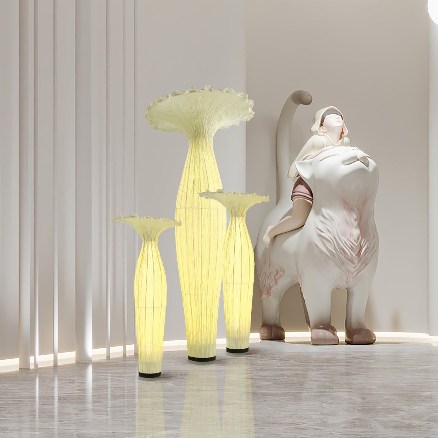 Vase Fabric Reading Lamp Floor Lamp