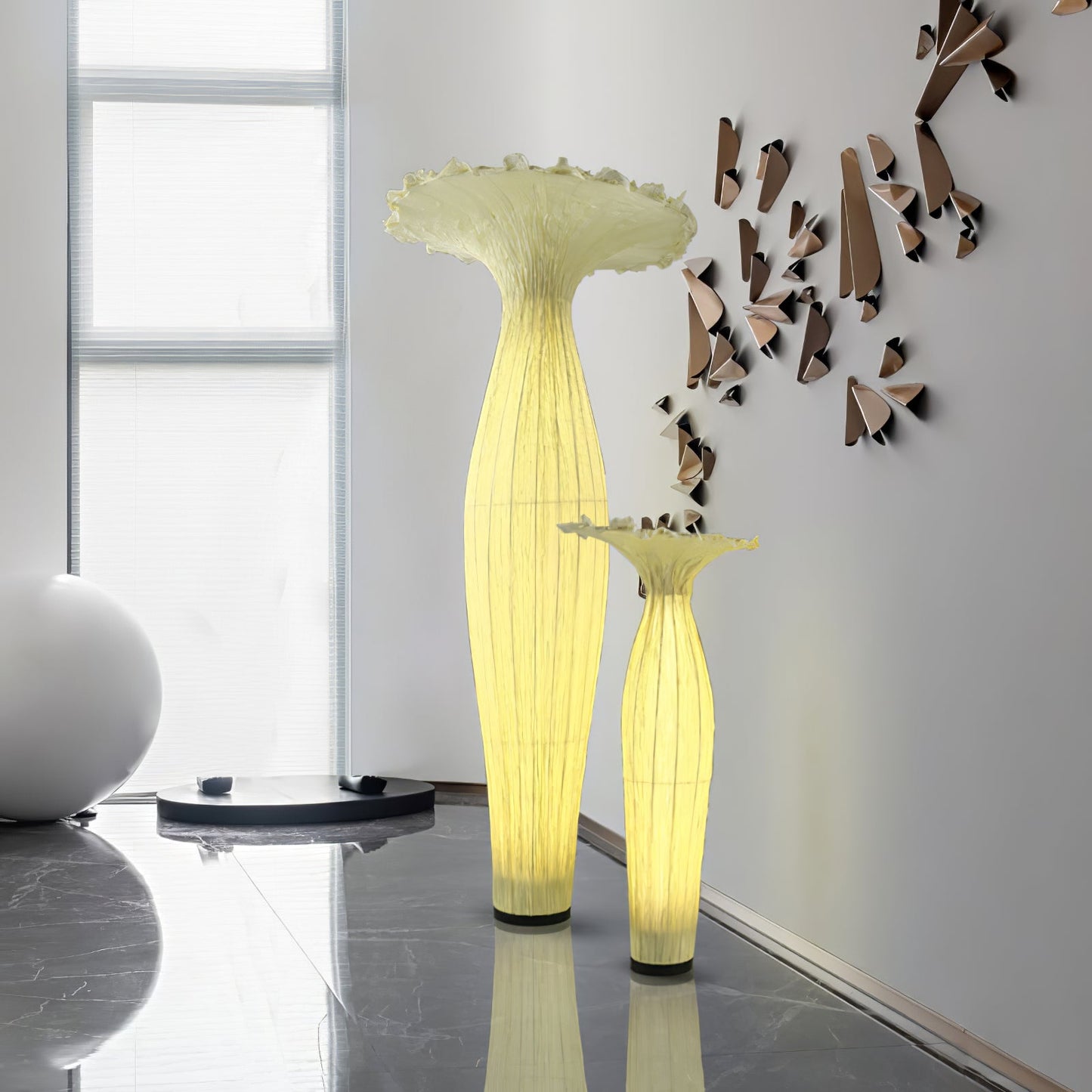 Vase Fabric Reading Lamp Floor Lamp