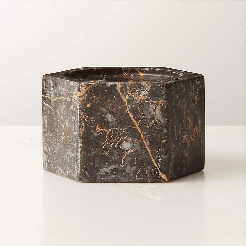Vela Cube Marble Candle Holder