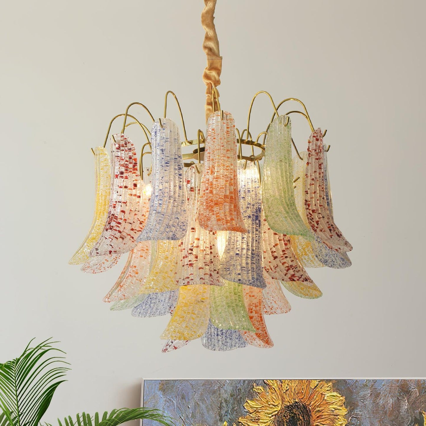 Venini Colorful Murano Glass Ceiling fixture Chandelier