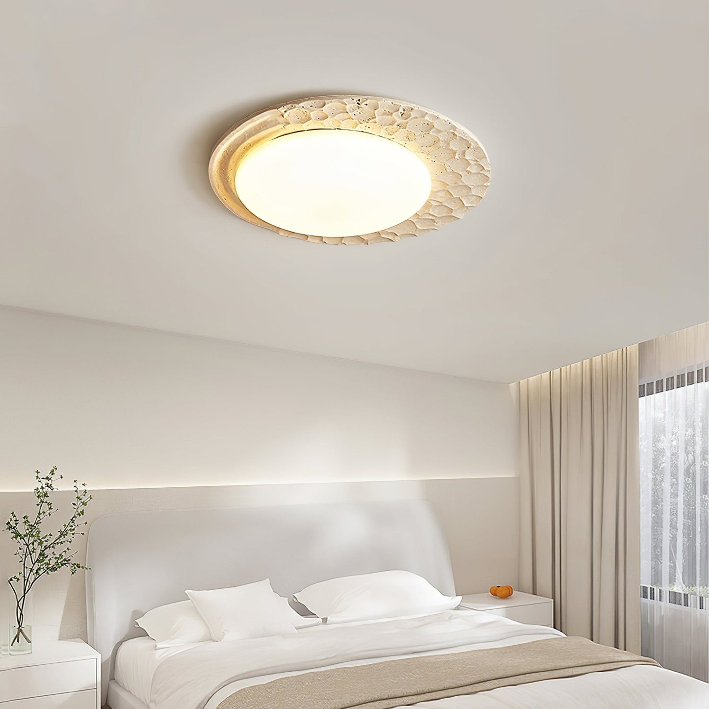 Venus Textured Stone Ceiling Light