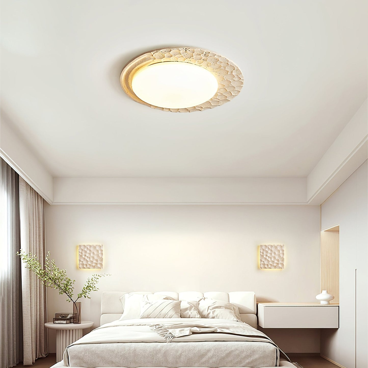 Venus Textured Stone Ceiling Light