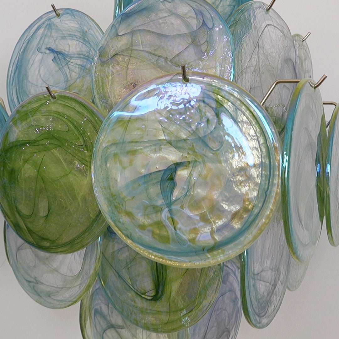 Verdant Bloom Murano Glass Chandelier