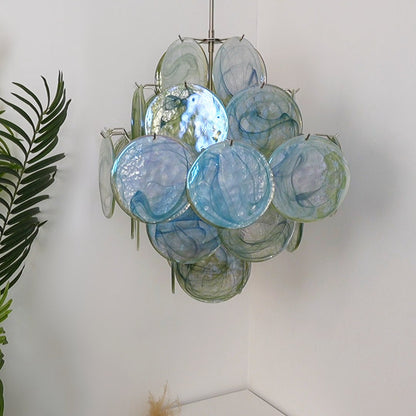 Verdant Bloom Murano Glass Chandelier