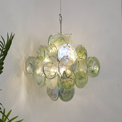 Verdant Bloom Murano Glass Chandelier