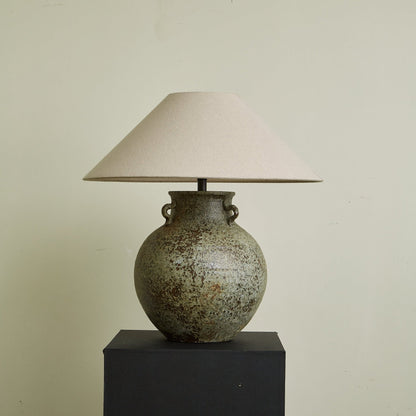 Verdigris Handle Table Lamp