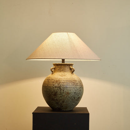 Verdigris Handle Table Lamp