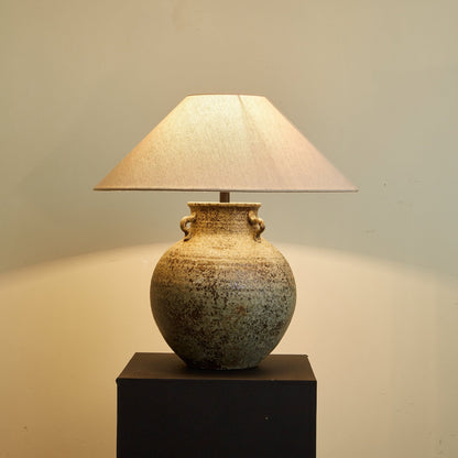 Verdigris Handle Table Lamp