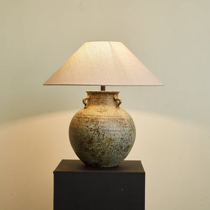 Verdigris Handle Table Lamp