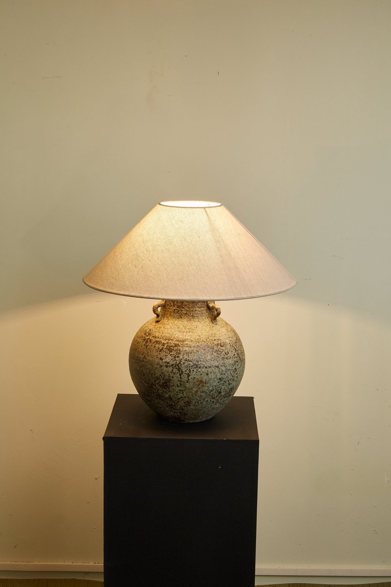 Verdigris Handle Table Lamp