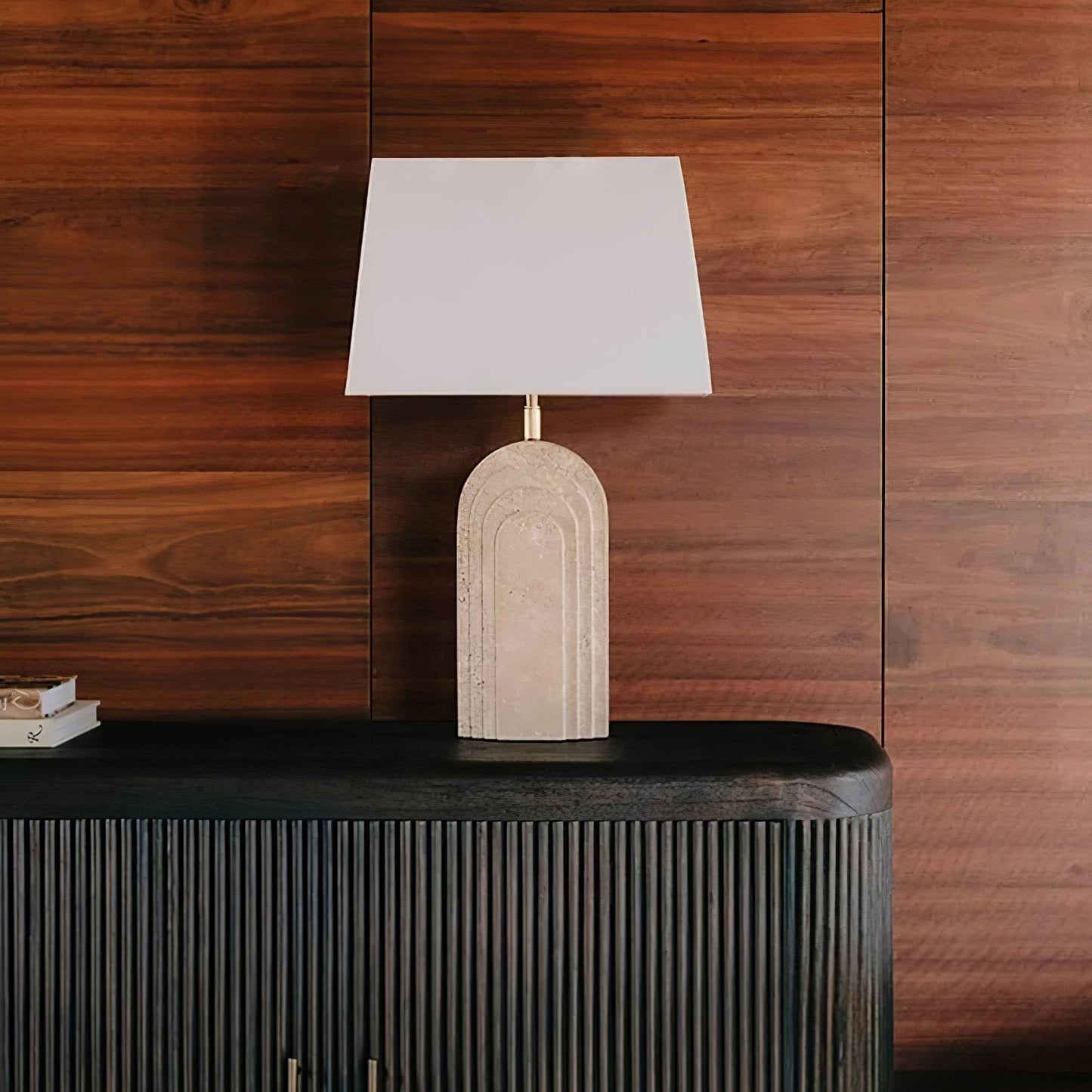 Verdura Travertine Table Lamp