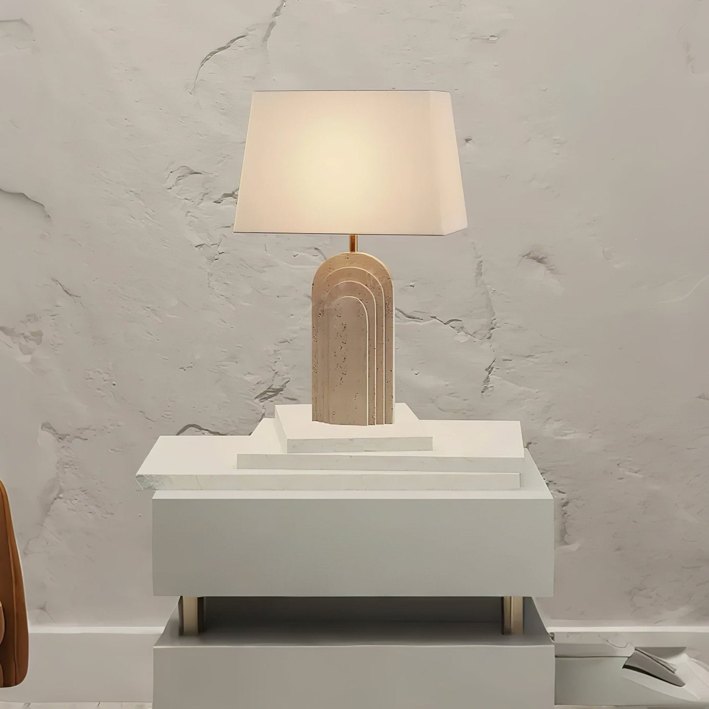 Verdura Travertine Table Lamp
