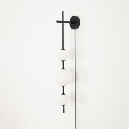 Vertical Globe Plug-in Lamp bracket Wall Lamp