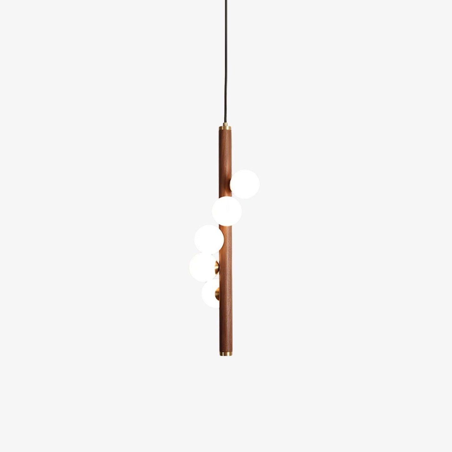 Vertical Orb Timber Droplight Pendant Lamp