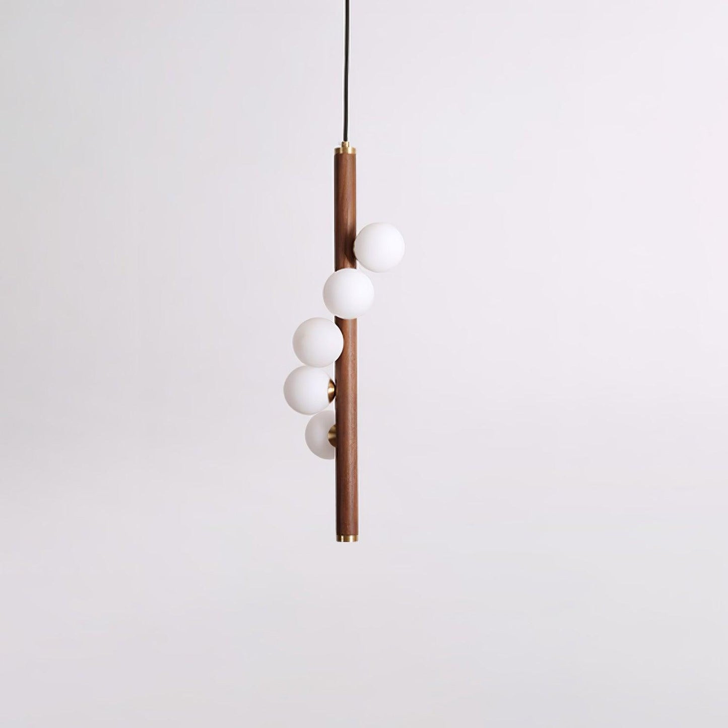 Vertical Orb Timber Droplight Pendant Lamp