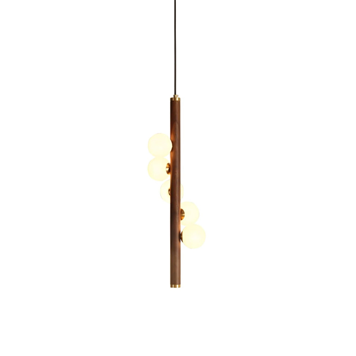 Vertical Orb Timber Droplight Pendant Lamp