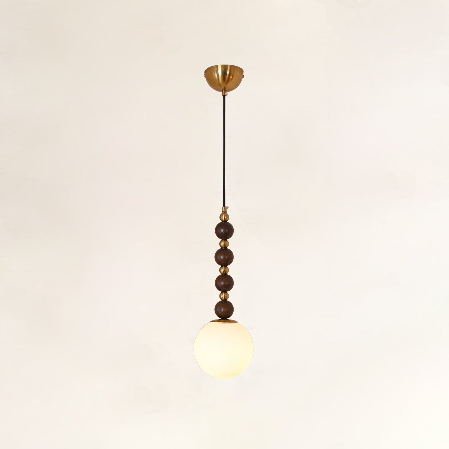 Vertical Walnut Balls Houselight Pendant Lamp