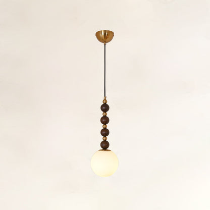 Vertical Walnut Balls Houselight Pendant Lamp