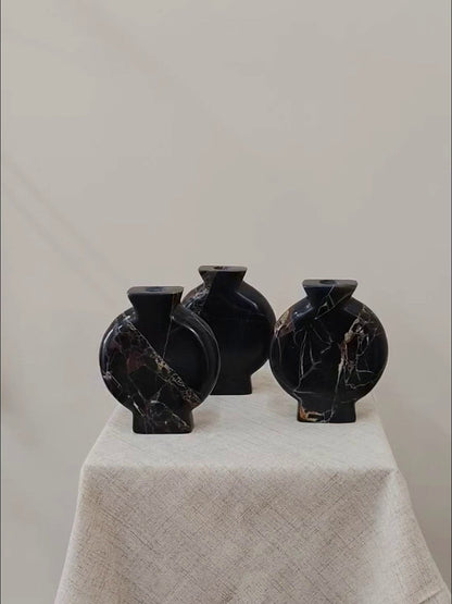 Vetra Noir Marble Vase