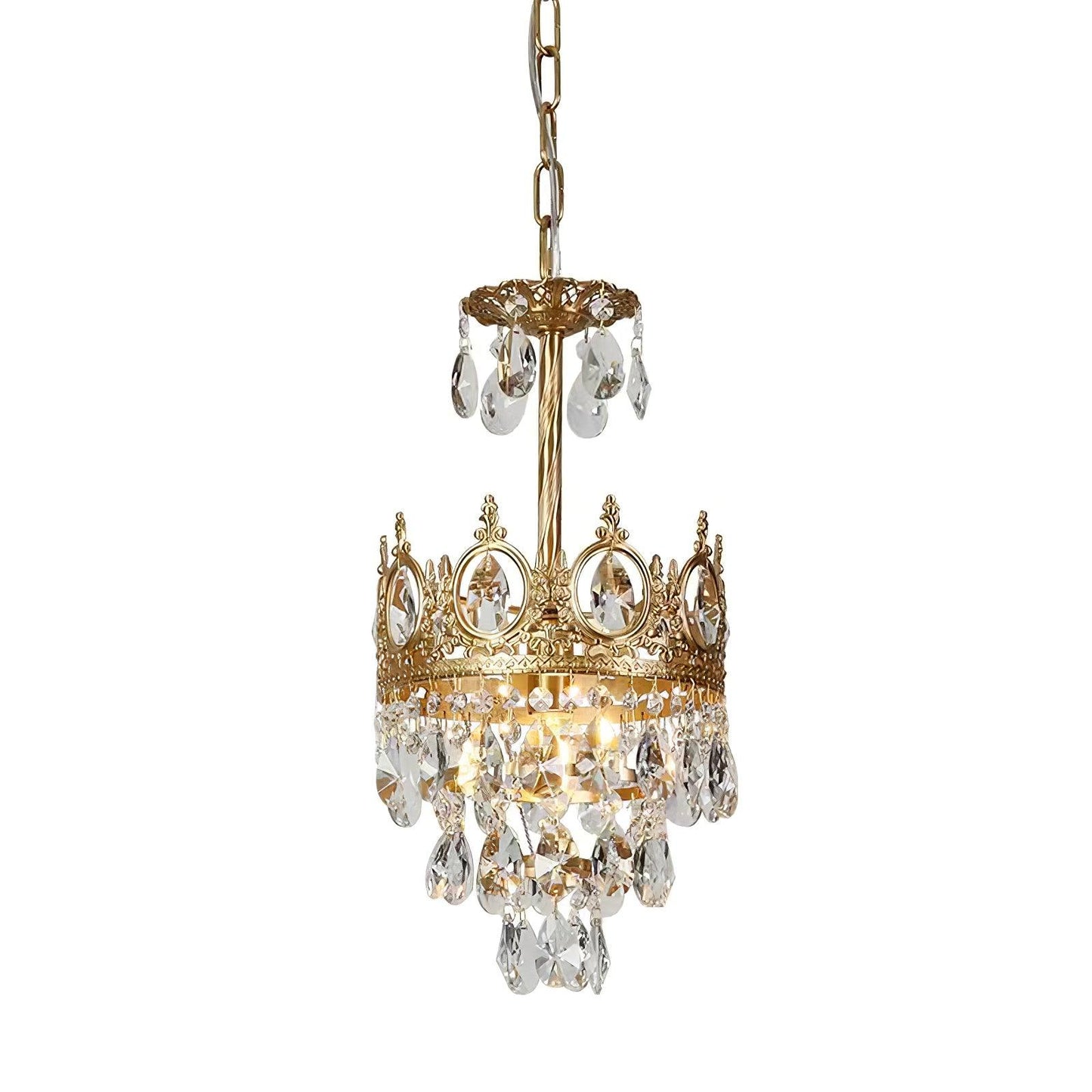 Vintage Crystal Crown Chandelier