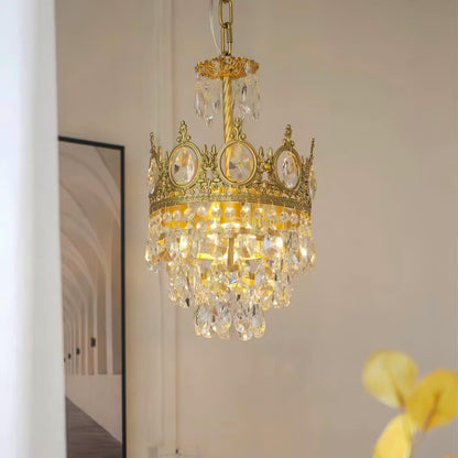Vintage Crystal Crown Chandelier
