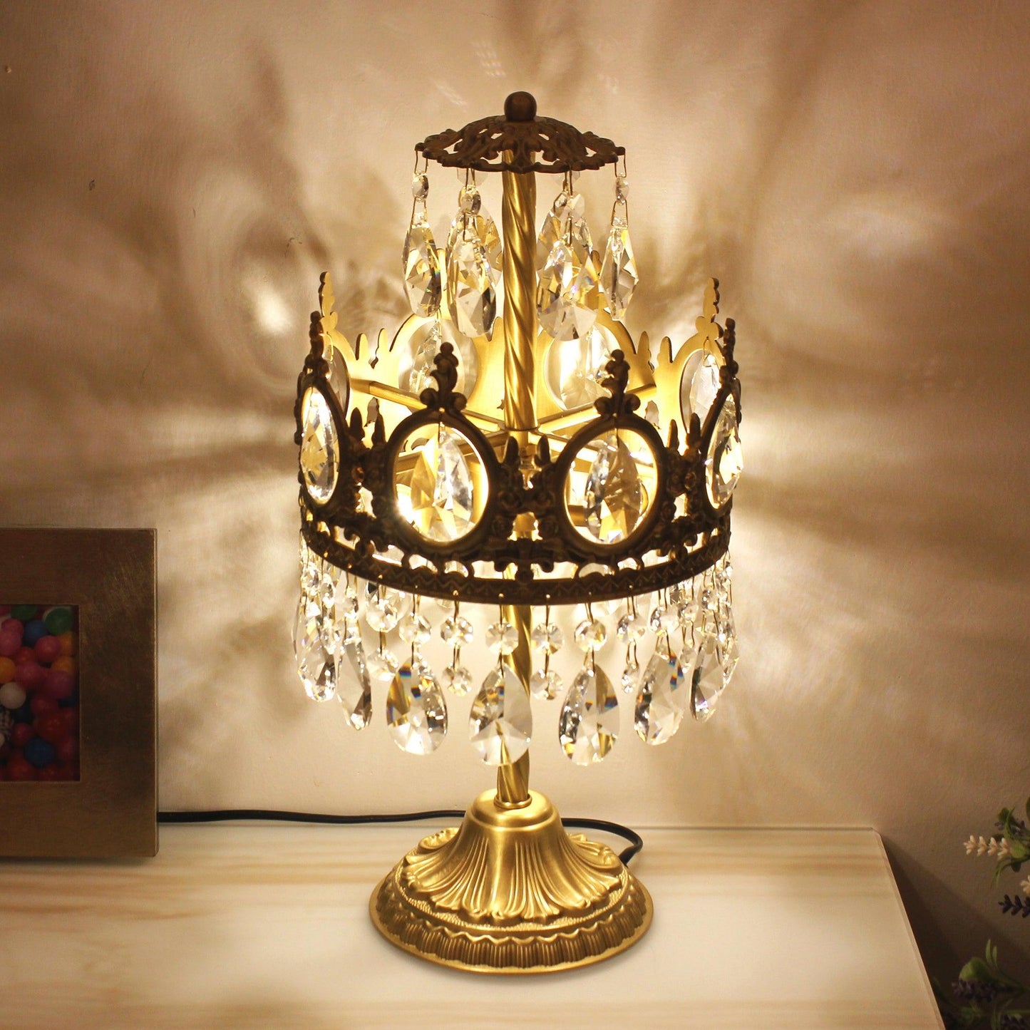 Vintage Crystal Task lamp Table Light