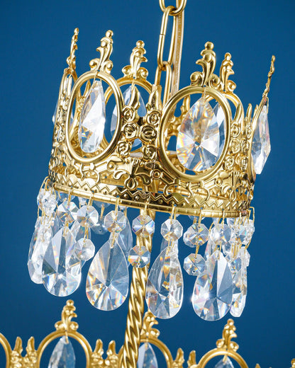 Vintage Crystal Crown Chandelier