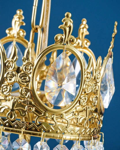 Vintage Crystal Crown Chandelier