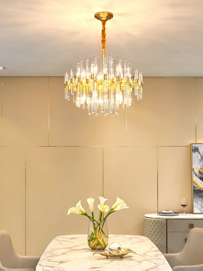 Vintage Antique Brass Electrolier Chandelier