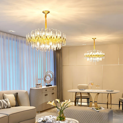 Vintage Antique Brass Electrolier Chandelier