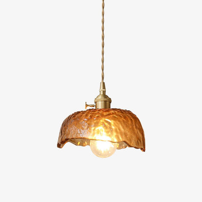 Vintage Brown Glass Ceiling light fitting Pendant Light
