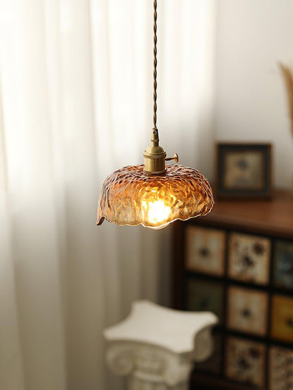 Vintage Brown Glass Ceiling light fitting Pendant Light